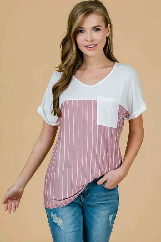 Striped T-Shirt With Pocket