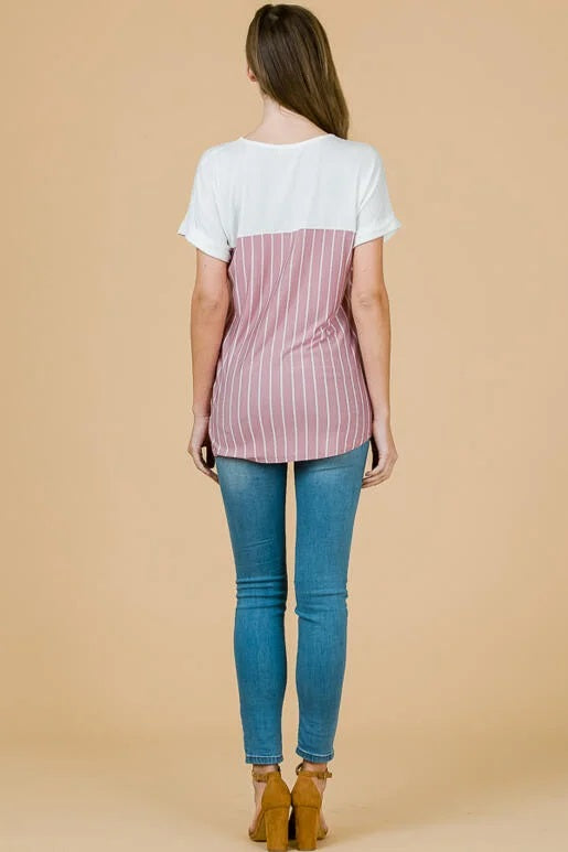 Striped T-Shirt With Pocket