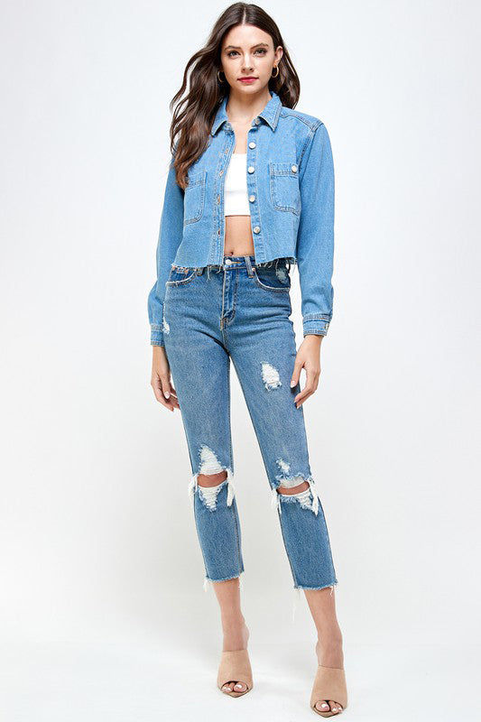 Cropped Denim Jacket