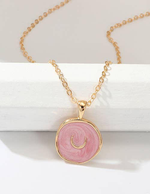 Pink Lucky Charm Enamel Necklace