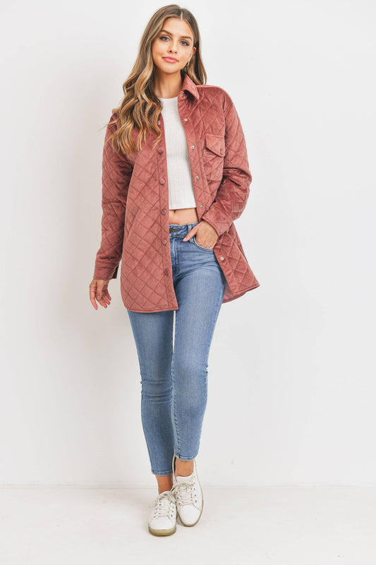 Quilted Velour Jacket