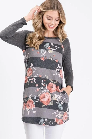 Long Sleeve Round Hem Tunic